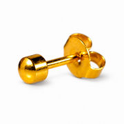 Caflon Ball 4mm stud earrings, gold plated