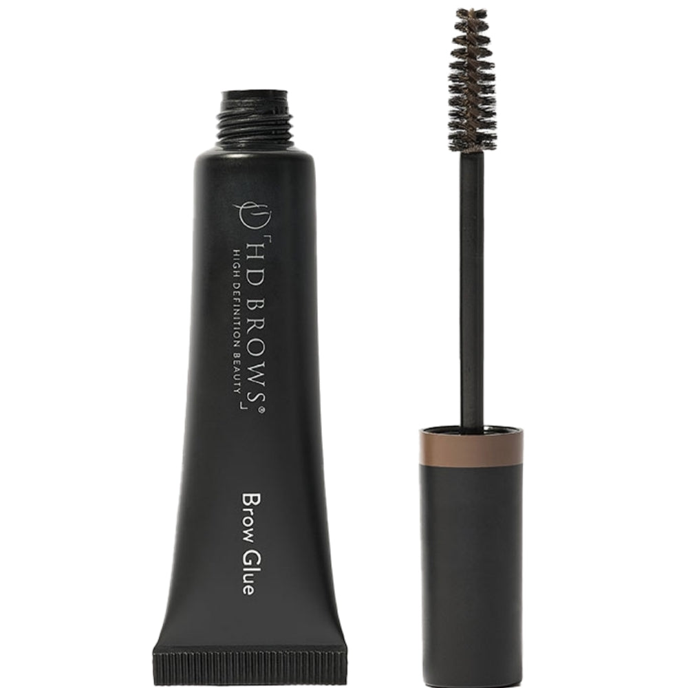 HD Brows Brow Glue Light Ash Brown tube and spoolie